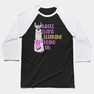 A Whole Llama Learning Going Baseball T-Shirt